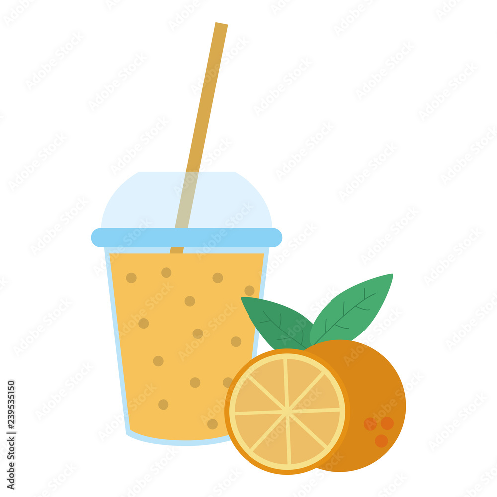 Poster fruit juice and smoothie