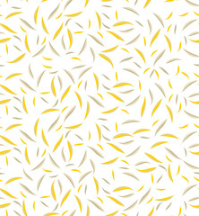 Vector illustration of seamless pattern of leaves. Irregular ornament design. 