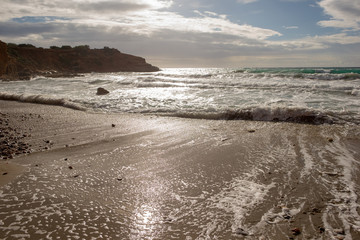 Fototapeta na wymiar The coast in cala sa caleta of Ibiza, baleares
