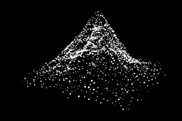 Wireframe terrain vector background. Cyberspace landscape grid technology illustration
