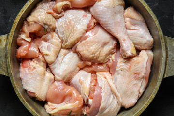 raw chicken (poultry). food background