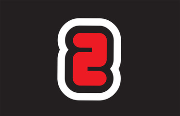 black white red alphabet letter z logo company icon design