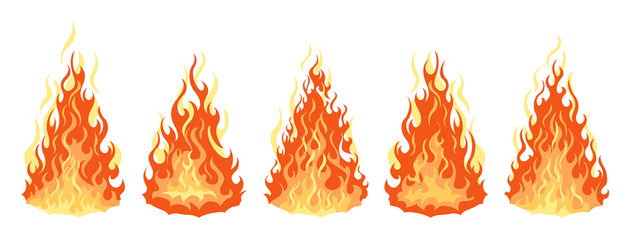 Bonfire set. Design element