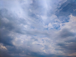 Dramatic dark grim stormy rainy sky Nature photo background