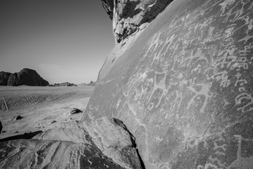 Wadi Rum  petroglyphs 