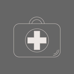 first aid kit. Healthcare, hospital and medical diagnostics. vector illustration in flat style. medical case. reanimation suitcase