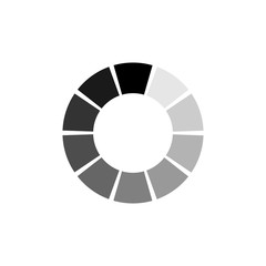 Loading circle icon. Vector illustration, flat design.