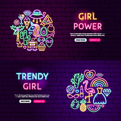 Girl Power Website Banners © anna_leni