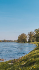 Obraz premium Smartphone HD wallpaper of beautiful view near Thundorf - Danube - Bavaria - Germany