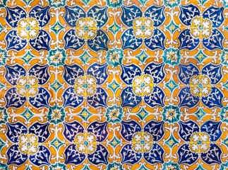 vintage ceramic tiles background, perfect colorful pattern