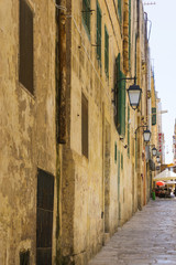 Fototapeta na wymiar VALLETTA, MALTA - June 28, 2017: Typical street view of Valletta in Malta