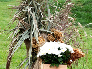 Décoration à base de fleurs et de plantes