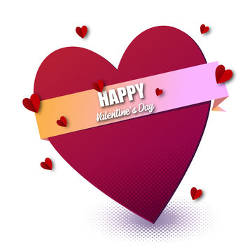 Kartka walentynkowa serce z życzeniami