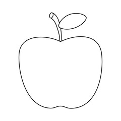 Apple fruit food black and white