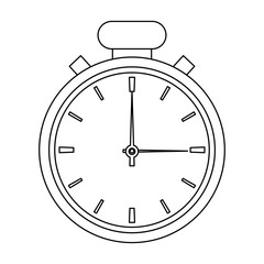 Timer clock symbol black and white