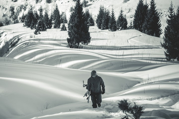 Backcountry adventure to winter Alps