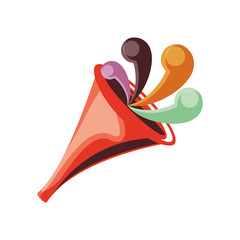 party carnival trumpet isolated icon