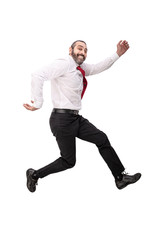 businessman jumping pose