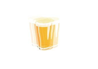 Vector image of blurred beer glasses