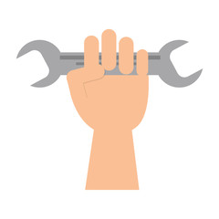 Hand with tool