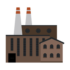 Obraz premium Factory industry building isolated