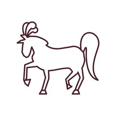 circus horse isolated icon