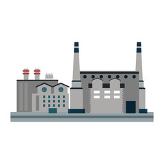 Obraz premium Factory industry building isolated