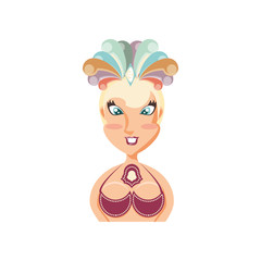woman carnival dancer avatar character