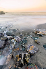 Stream Over Stones at the Ocean, Big Sur