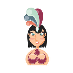 woman carnival dancer avatar character