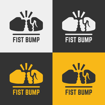  Vector fist bump icon.