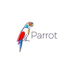 parrot logo bird vector illustration icon © gaga vastard