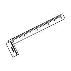 measure tape tool equipment black and white