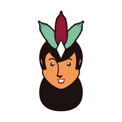 head of woman carnival dancer