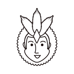 head of woman carnival dancer