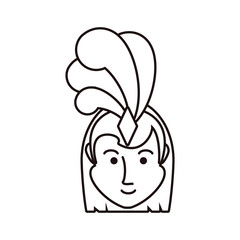 head of woman carnival dancer