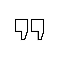 quote icon. Can be used for web, logo, mobile app, UI, UX