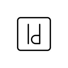 in design, Id icon. Can be used for web, logo, mobile app, UI, UX