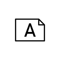 file album, word A icon. Can be used for web, logo, mobile app, UI, UX