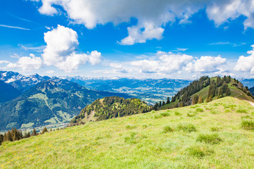 Fototapeta na wymiar Mountain landscape at Oberjoch in Bavaria