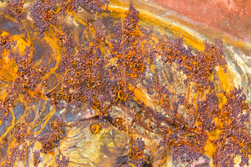 Abstract corrosion texture on the copper-plated steel sheet