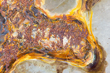 Abstract corrosion texture on the copper-plated steel sheet