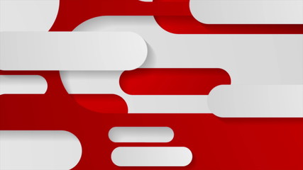 Obraz premium Abstract red and grey tech shapes background