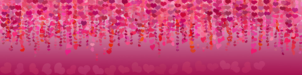 Valentine's day, background, banner, garland of hearts