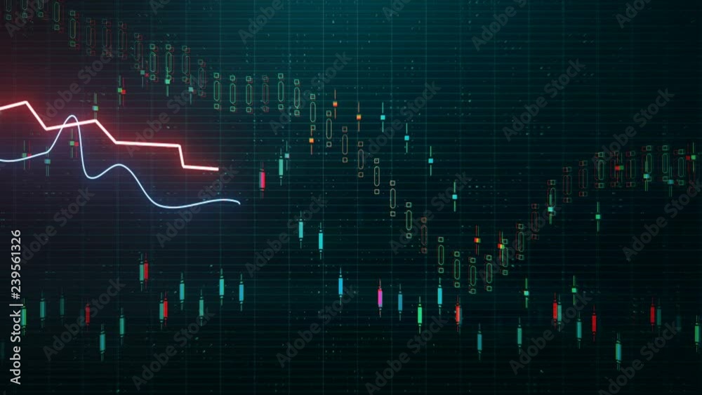 Poster decreasing forex chart animation