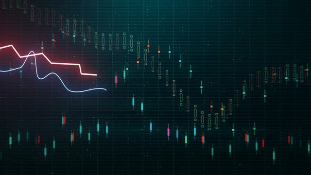 Decreasing forex chart animation