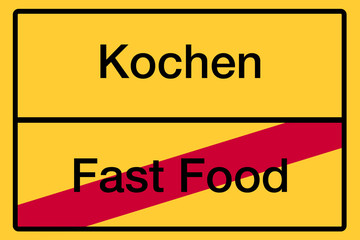 Fototapeta premium Ortsschild mit Beschriftung 