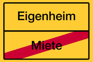 Fototapeta premium Ortsschild mit Beschriftung 