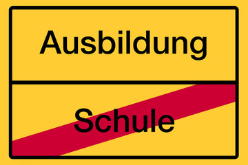 Obraz premium Ortsschild mit Beschriftung 