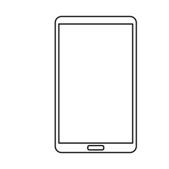 smartphone device on white background